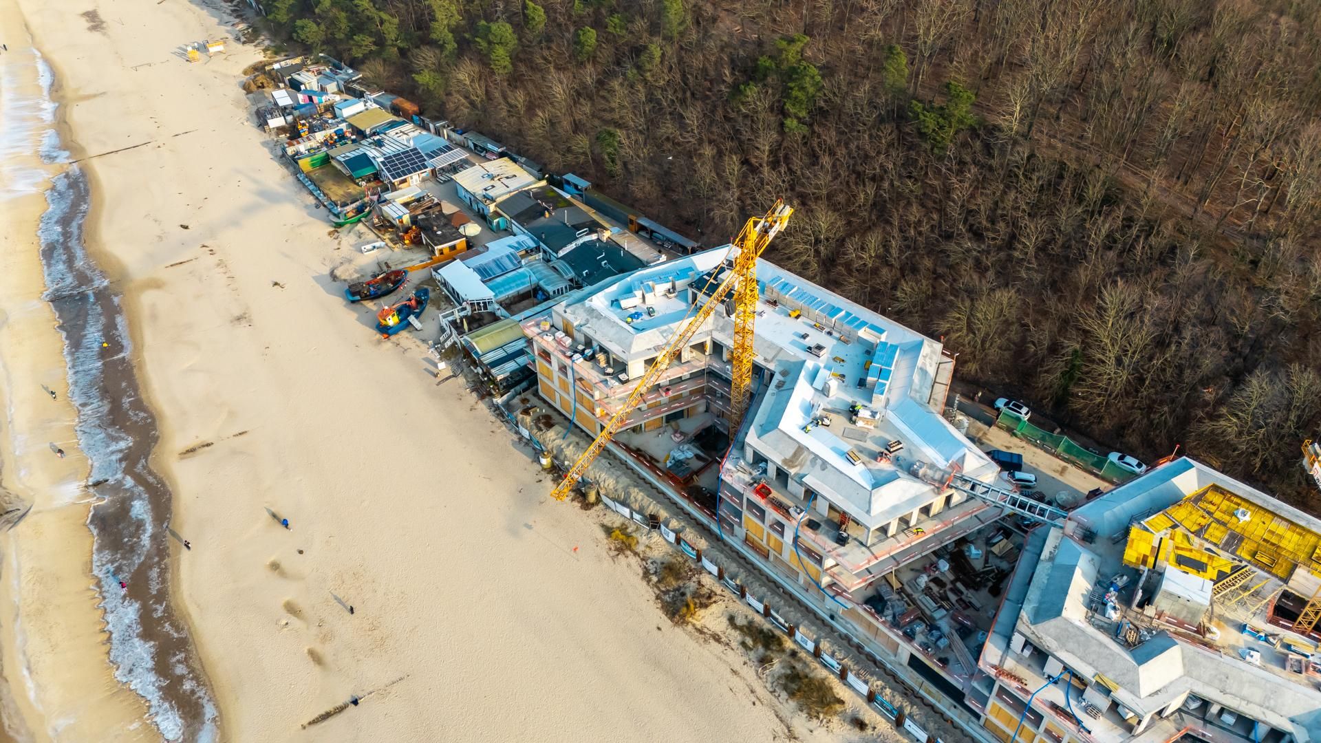 The Sea Resort w Międzyzdrojach podczas budowy