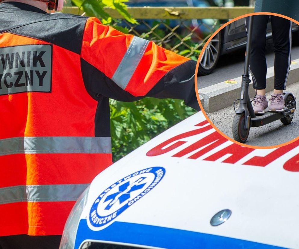 Wypadek we Wrocławiu. Mężczyzna na hulajnodze wpadł pod tramwaj 