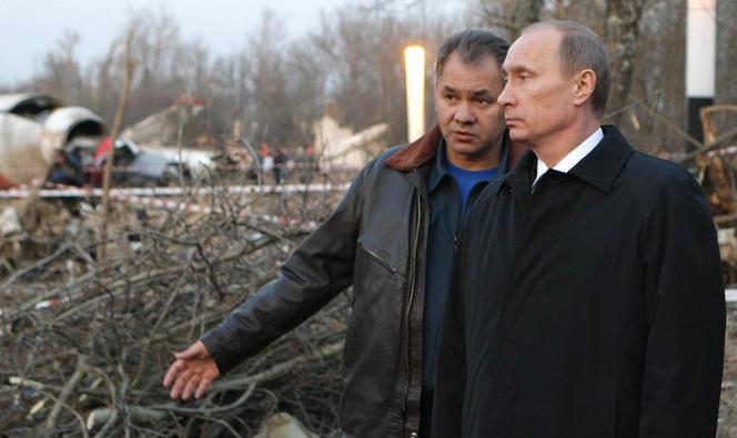 Putin na miejscu katastrofy w Smoleńsku 