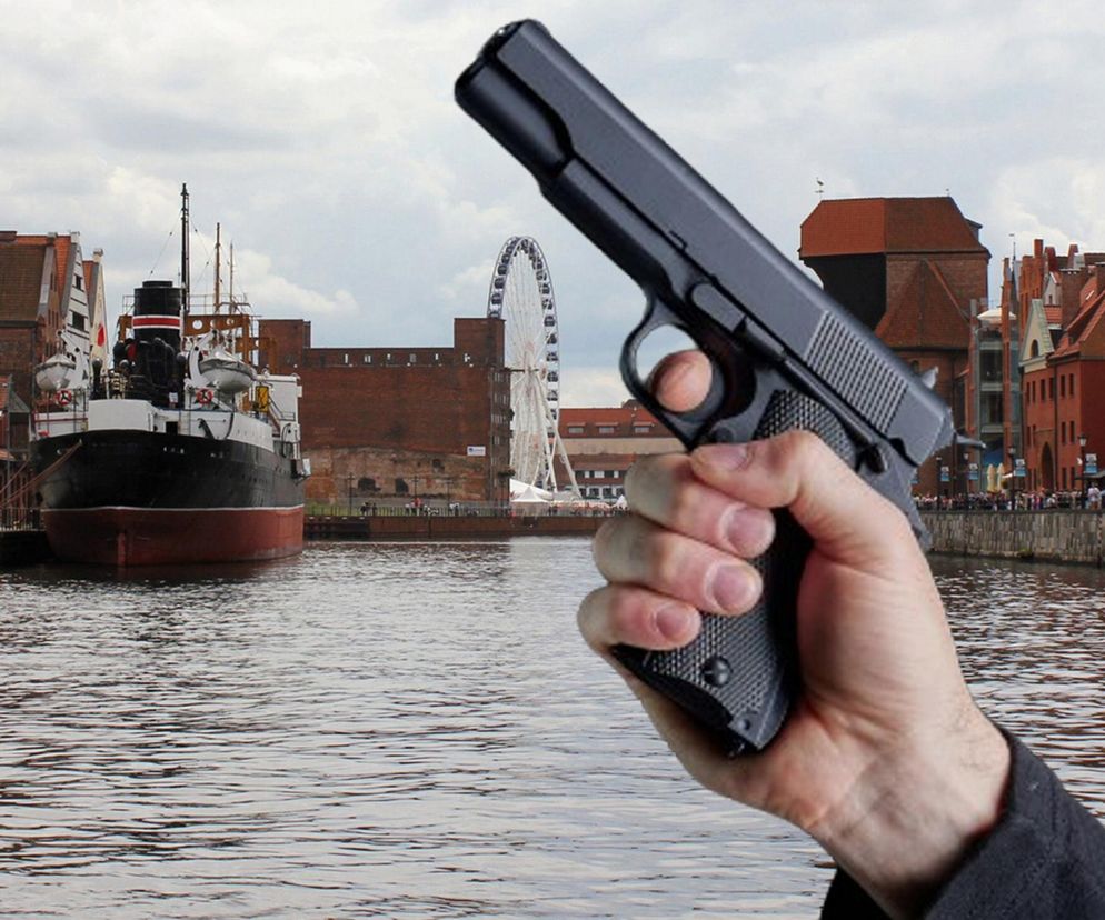  Próbowali go zmusić do wejścia na barkę? Wyjął broń i postrzelił 36-latka. Dantejskie sceny w centrum Gdańska 