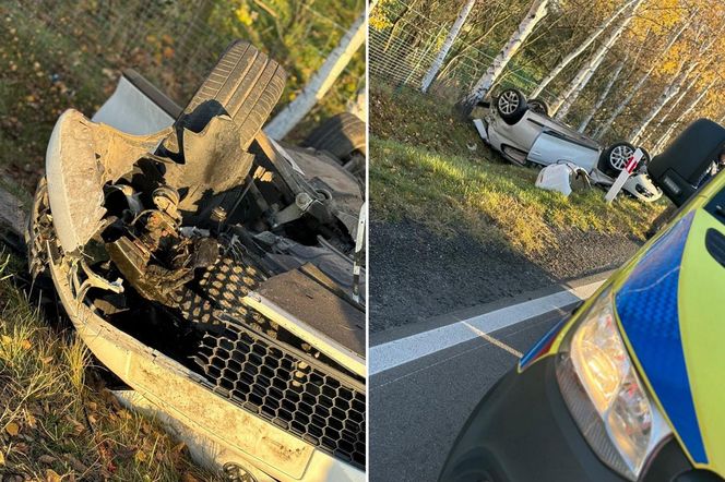 Ratownicy oburzeniem zachowaniem kierowców po wypadku na DK94 pod Legnicą. Nikt nie pomógł poszkodowanej kobiecie? [ZDJĘCIA]. 