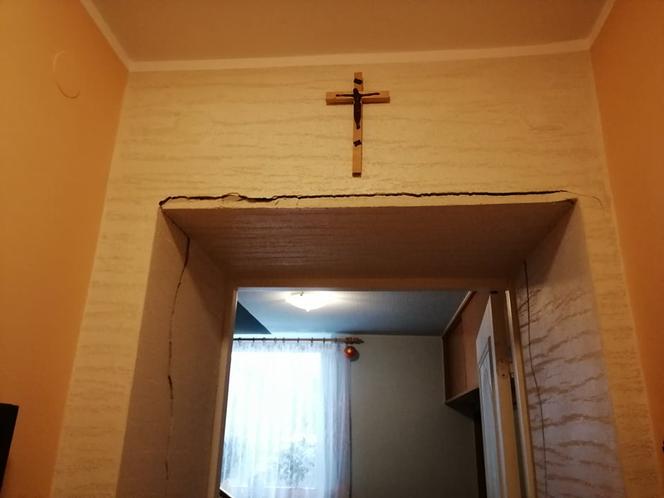 Zniszczenia w domu pana Mieczysława na ul. Górczniej w Trzebini