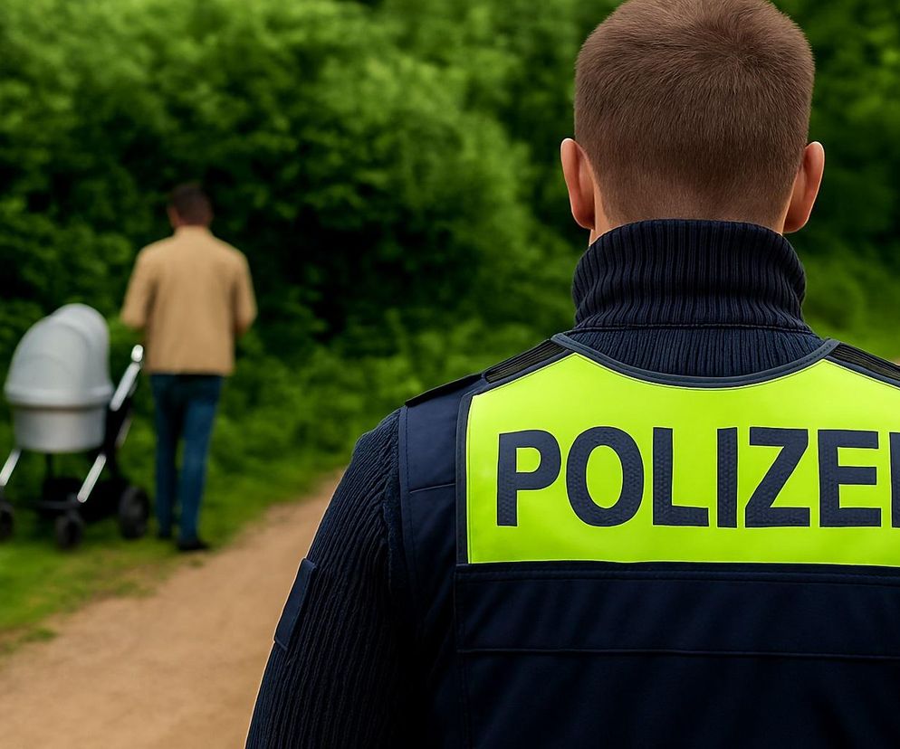 Polak poszedł z wózkiem dziecięcym w krzaki. Niemieccy policjanci dokonali szokującego odkrycia