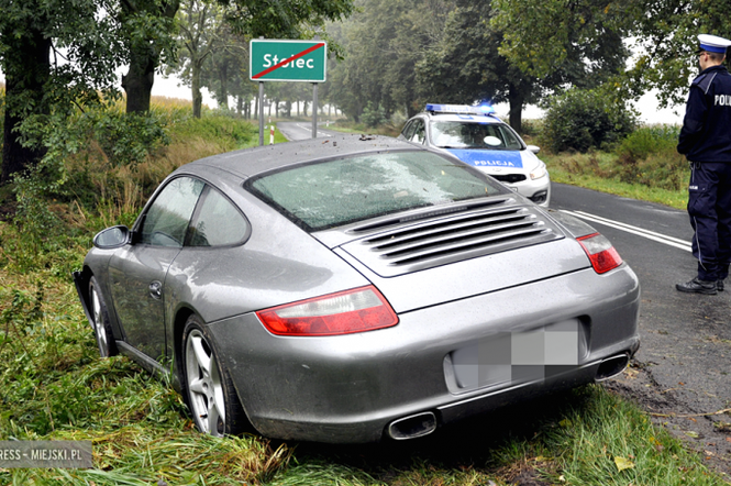 Porsche Stolec policja wypadek 
