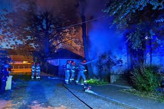 Pożar budynku wielorodzinnego w Bielsku-Białej
