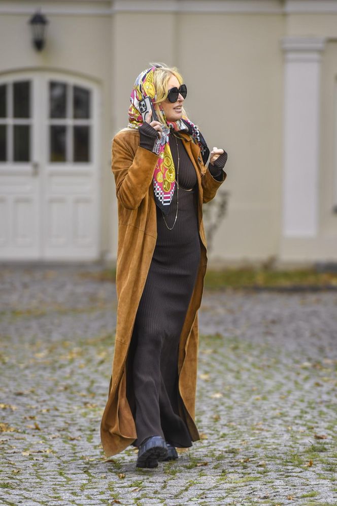 Monika Olejnik w chuście w 2024 r.