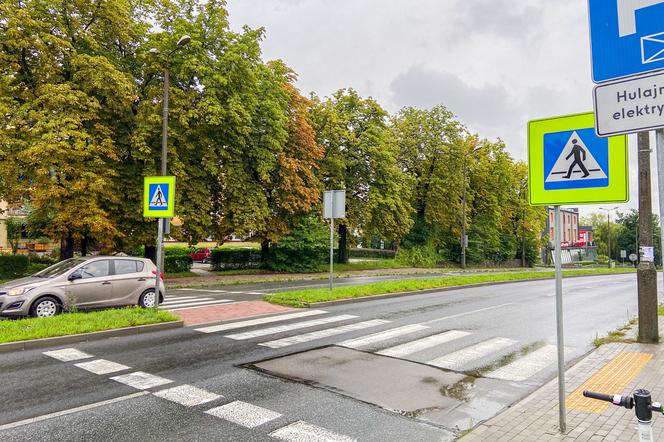 Przejście dla pieszych przy ulicy Braci Mieroszewskich w Sosnowcu