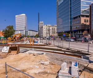 Budowa tramwaju na Rakowieckiej w Warszawie