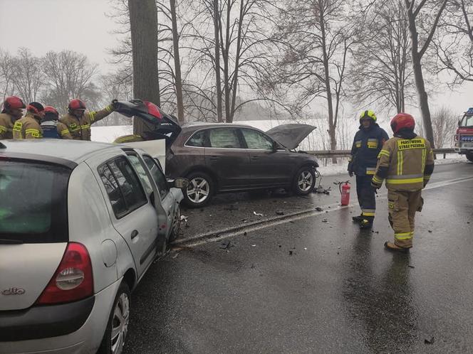 Wypadek na trasie Szestno - Mrągowo [ZDJĘCIA]