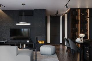 Stylowe mieszkanie w Warszawie w brązach i szarościach