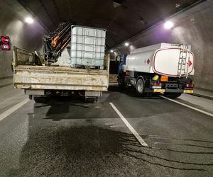Tunel na Zakopiance został zamknięty. Przeprowadzono specjalną akcję służb ratunkowych