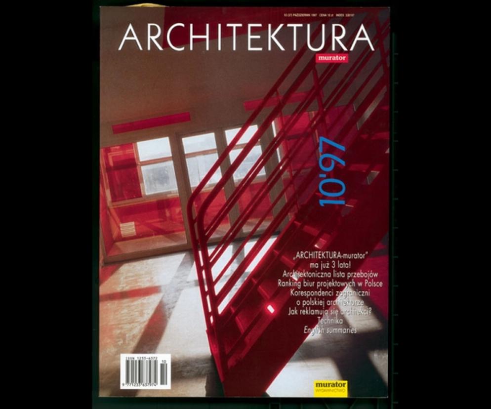 Okładka Miesięcznik Architektura 10/1997