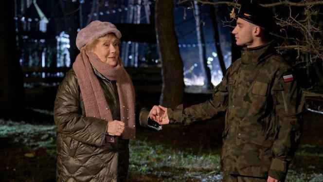 Święta w M jak miłość odcinek specjalny. Barbara (Teresa Lipowska), Mateusz (Krystian Domagała)