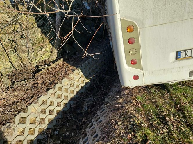 Zderzenie autobusu z autem osobowym w Rzepinku