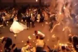 Przerażające wideo! Goście weselni musieli uciekać. Nie wszystkim się udało