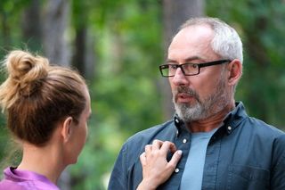 M jak miłość odc. 1820. Viola (Magdalena Waligórska), Adam Werner (Jacek Kopczyński)