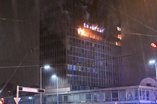 W wyniku pożaru niemal doszczętnie spłonął słynny wieżowiec w centrum Zagrzebia