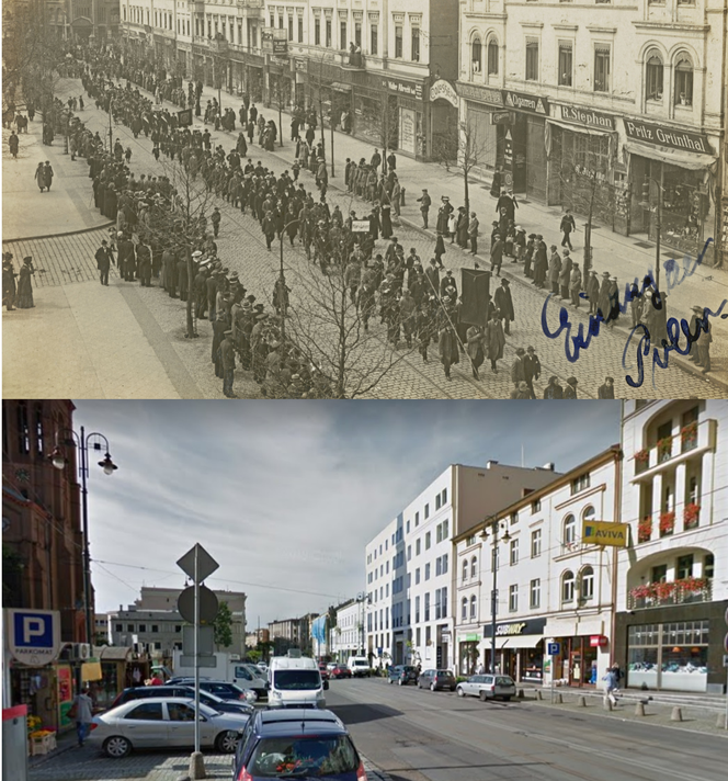 Plac Wolności 1920 i obecnie
