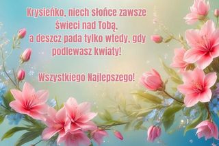 Kartka z życzeniami dla Krystyny na imieniny