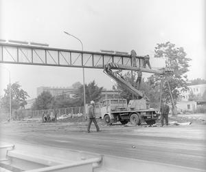 Trasa Łazienkowska w Warszawie przed otwarciem - 1974 r.