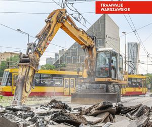 Tramwajowy remont pl. Zawiszy w Warszawie