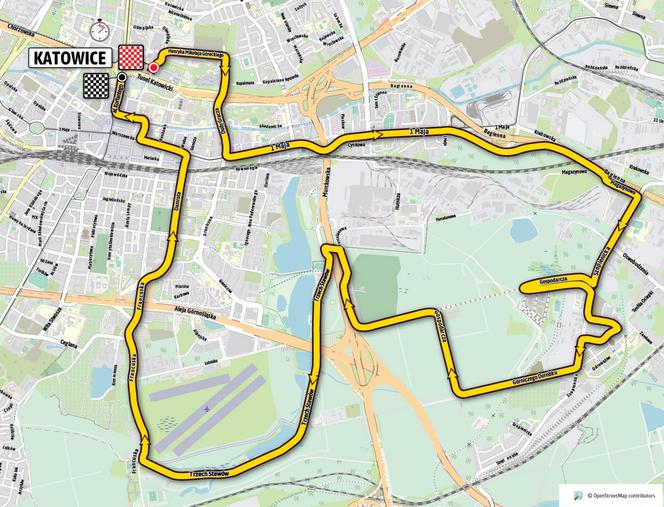 Tour de Pologne 14.08.2021 Katowice OBJAZDY UTRUDNIENIA DROGOWE. Etap 6: KATOWICE UTRUDNIENIA TdP 2021