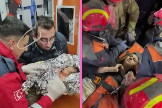 Noworodek uratowany z matką po trzęsieniu ziemi w Turcji
