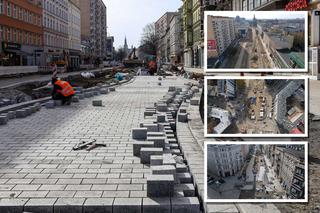 Jest już brukowana jezdnia, kładą nowe chodniki. Reprezentacyjna aleja w centrum Szczecina to wielki plac budowy