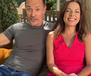 Barwy szczęścia nowy sezon. Rafał Cieszyński (Mariusz), Katarzyna Glinka (Kasia) na planie