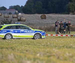 Miejsce upadku rosyjskiego drona w Wohyniu