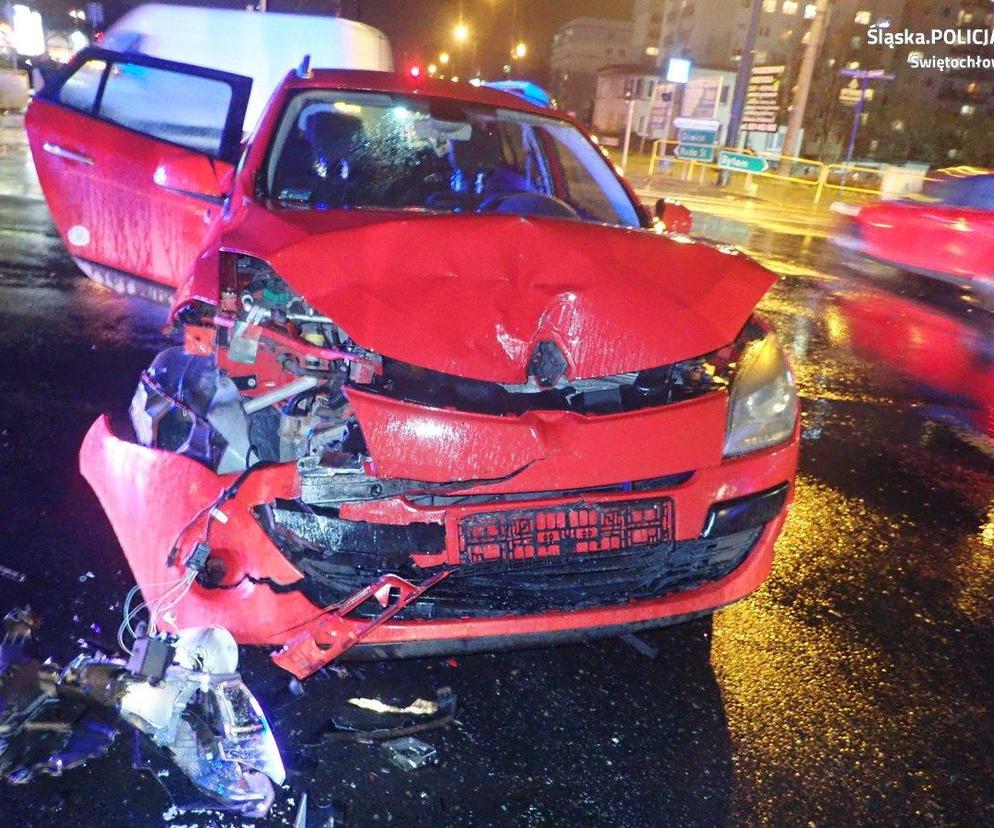 Wypadek na skrzyżowaniu ulic Bytomskiej i Chorzowskiej w Świętochłowicach