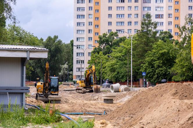 Budowa tramwaju na Stegny w Warszawie