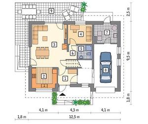 Projekt domu M201 Senne marzenie (etap I) od Muratora - wizualizacje, plany, rysunki