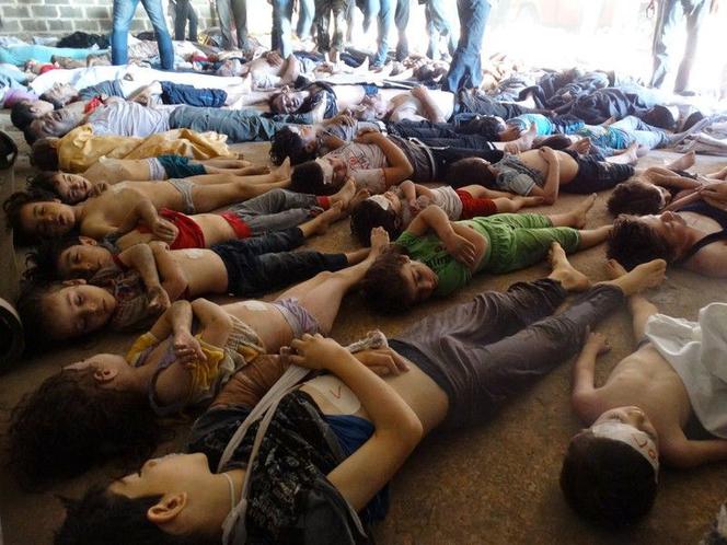 Syria, zagazowane ciała