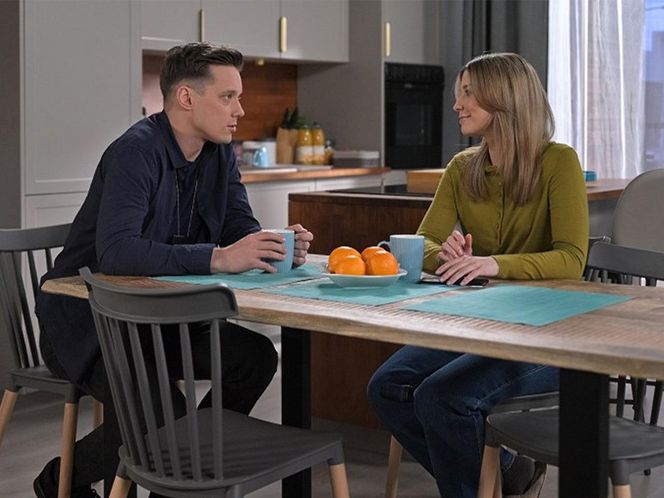 Pierwsza miłość, odcinek 4024: Piotrek (Michał Mikołajczak), Kalina (Magdalena Wieczorek) 