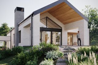 Dom wokół komina wg projektu KXM group