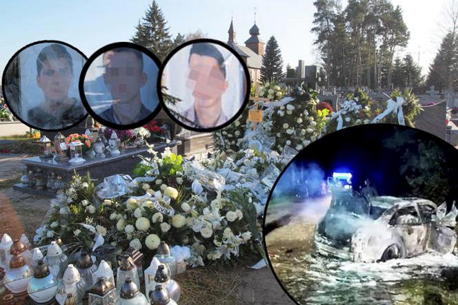 Groby ofiar wypadku w Romanowie