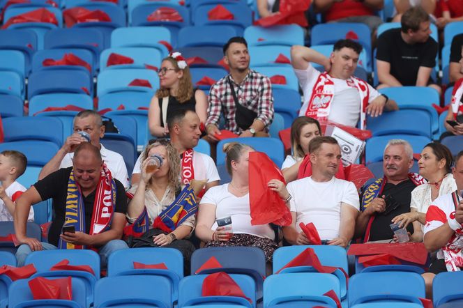 Kibice na meczu Polska - Mołdawia