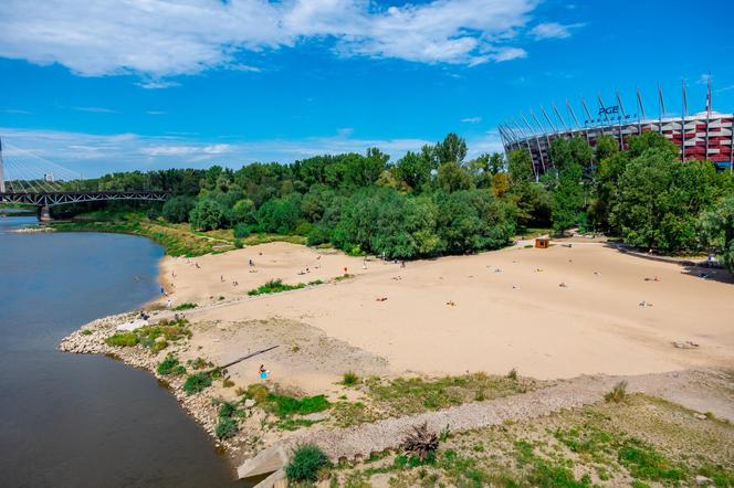 Plaża Poniatówka – widok ogólny z góry