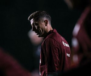 Robert Lewandowski i inni kadrowicze na treningu reprezentacji Polski