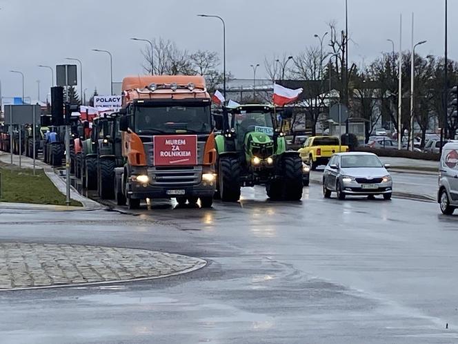 Protest rolników w Olsztynie 20 lutego [ZDJĘCIA]