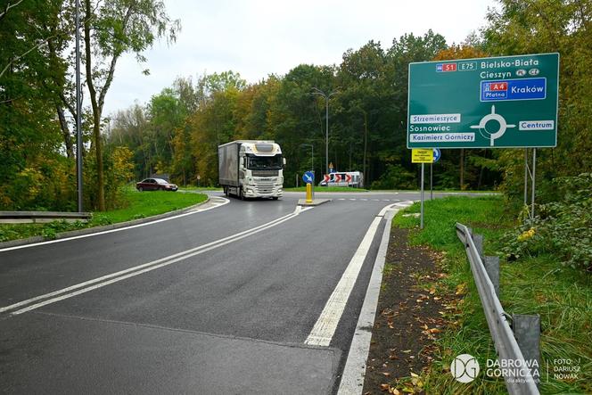 Kolizyjne skrzyżowanie w Dąbrowie Górniczej zamieniło się w rondo