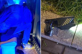 Warszawskie osiłki udawały policjantów! Jeden wyciągnął sprzęt i rzucił się na strażnika miejskiego. Do akcji wkroczyła prawdziwa policja