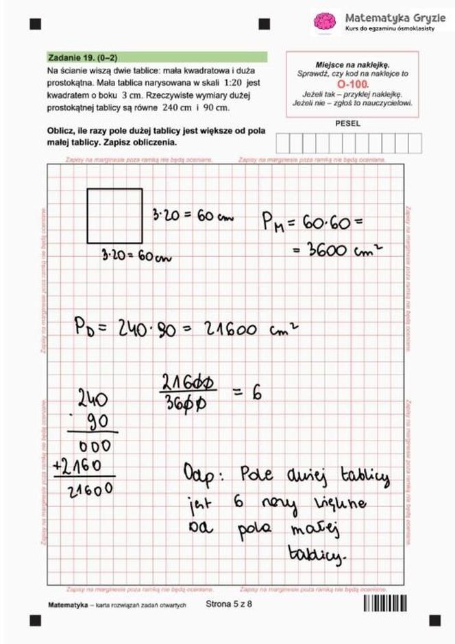 Egzamin ósmoklasisty matematyka 2025: ODPOWIEDZI, arkusze CKE [14.05.2025]