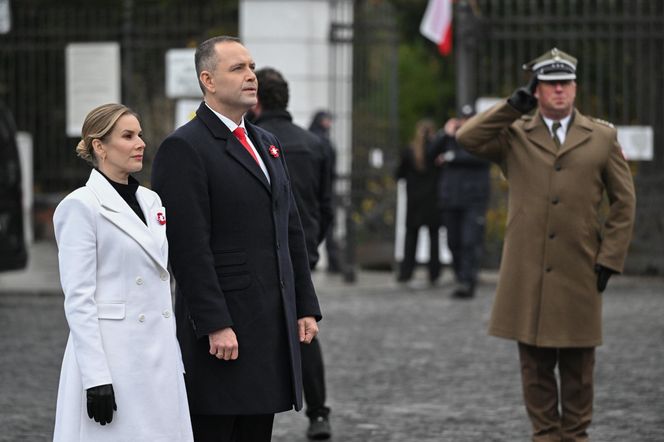 Marta Nawrocka w czasie obchodów Narodowego Święta Niepodległości