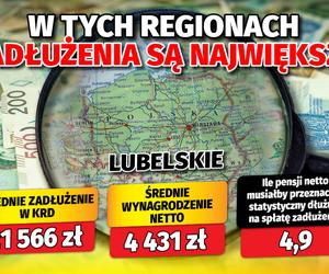 W tych regionach zadłużenia są największe