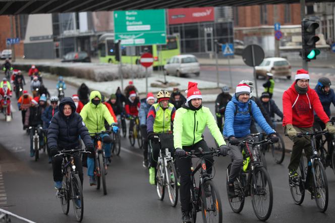 Mikołajowa Masa Rowerowa w Gorzowie