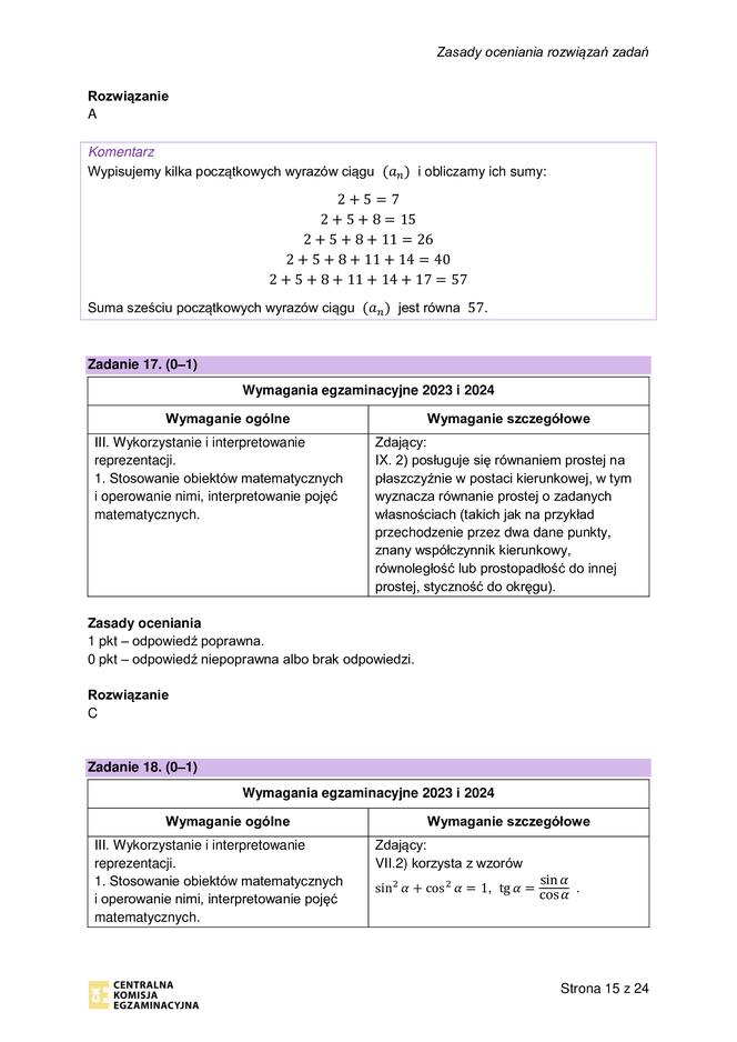 Matura próbna 2023: Matematyka. Oficjalne odpowiedzi CKE