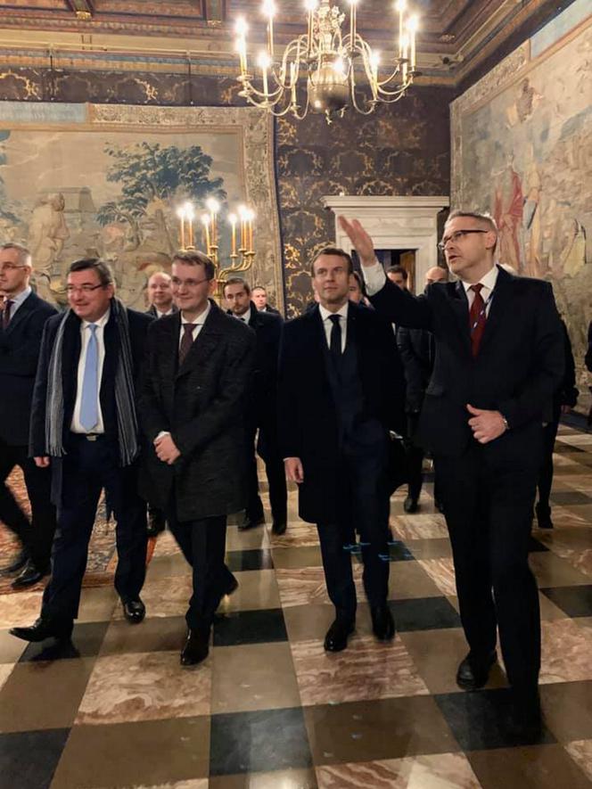 Macron w Zamku Królewskim na Wawelu