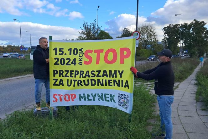 Protest mieszkańców Młynka